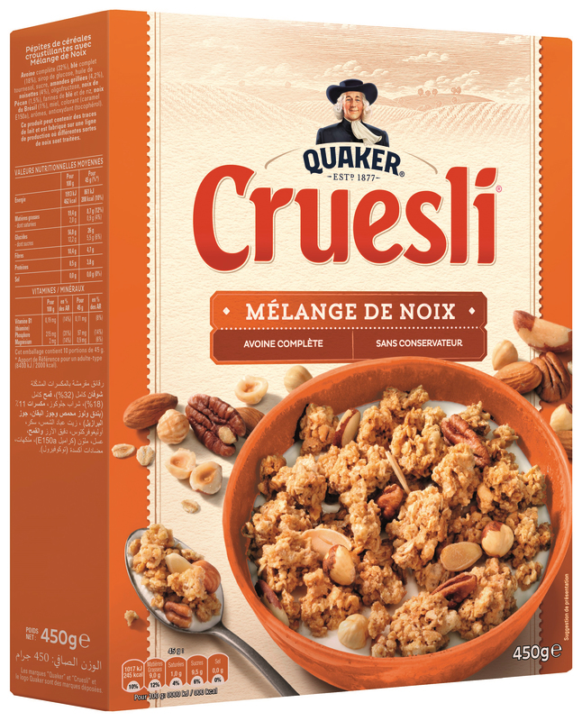 CRUESLI MÉLANGE DE NOIX 3168930010265 QUAKER CRUESLI MÉLANGE DE NOIX 3168930010265 QUAKER