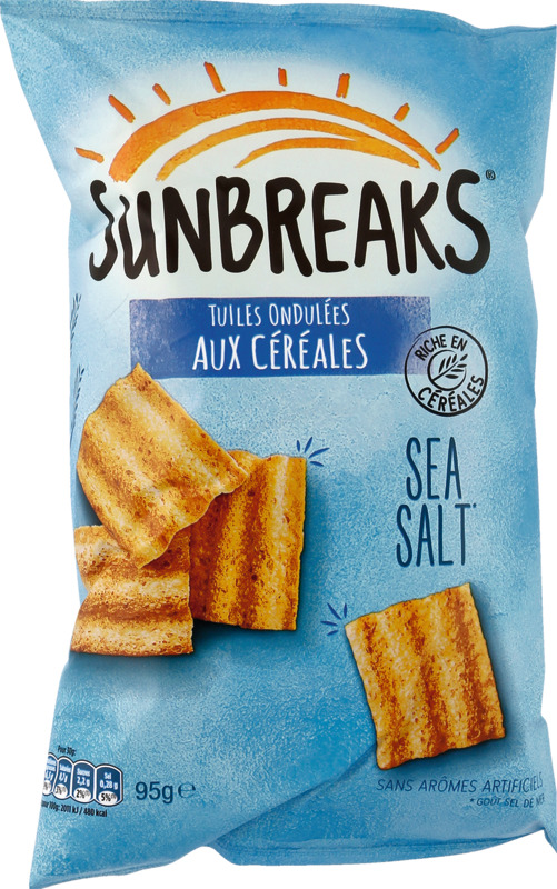 TUILES ONDULÉES AUX CÉRÉALES SEL DE MER SUNBREAKS