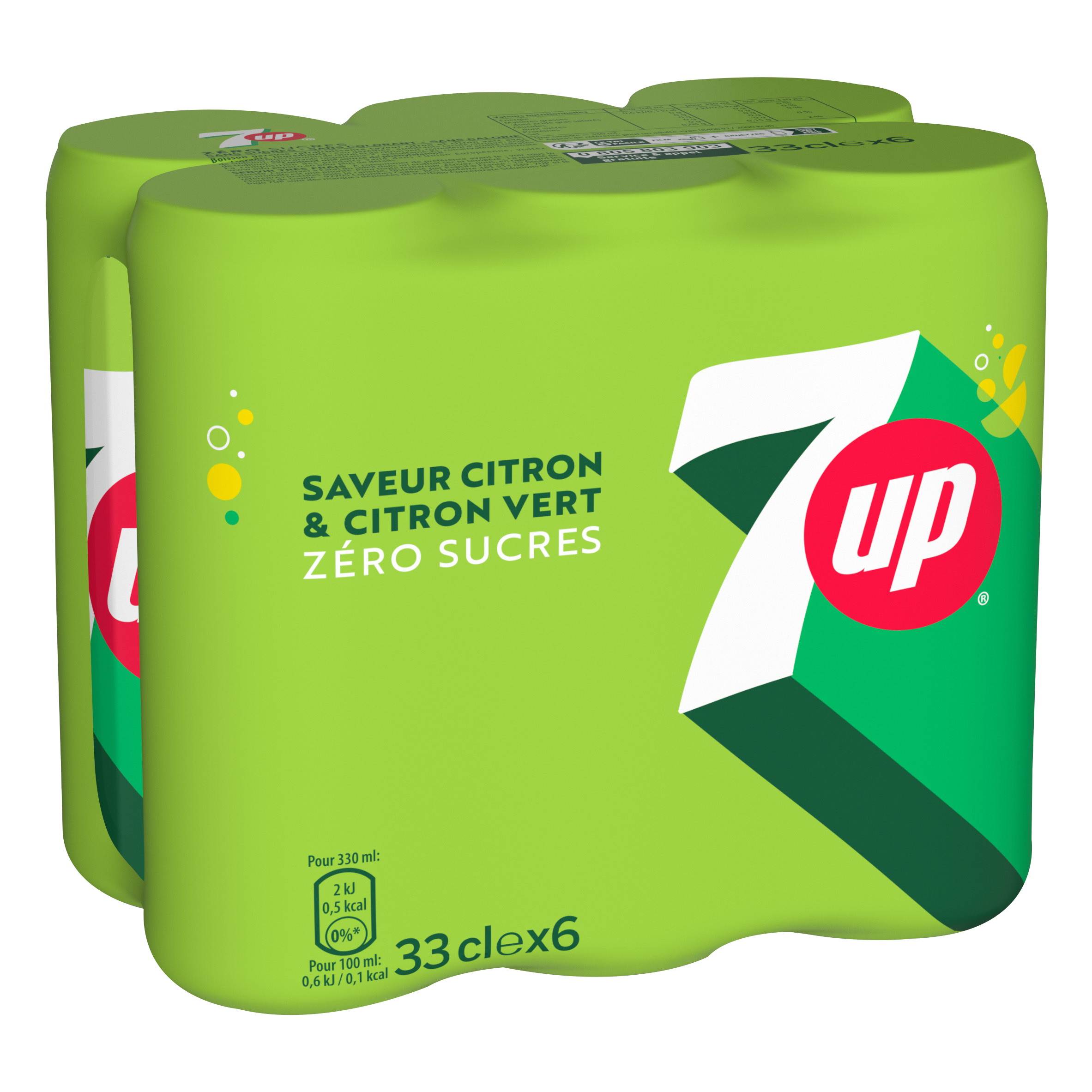  7UP SAVEUR CITRON & CITRON VERT ZERO SUCRES OU PEPSI ZERO SUCRES code EAN 3168930175926 