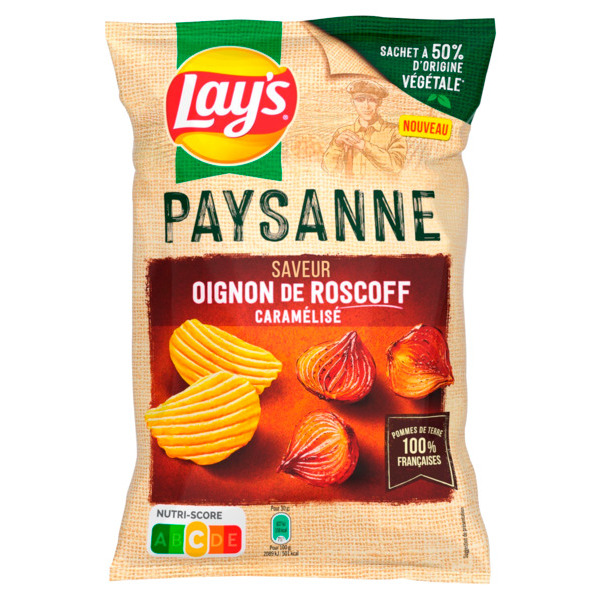 Chips Paysanne Saveur Oignons De Roscoff Caramélisé Lay's  3168930176350 
