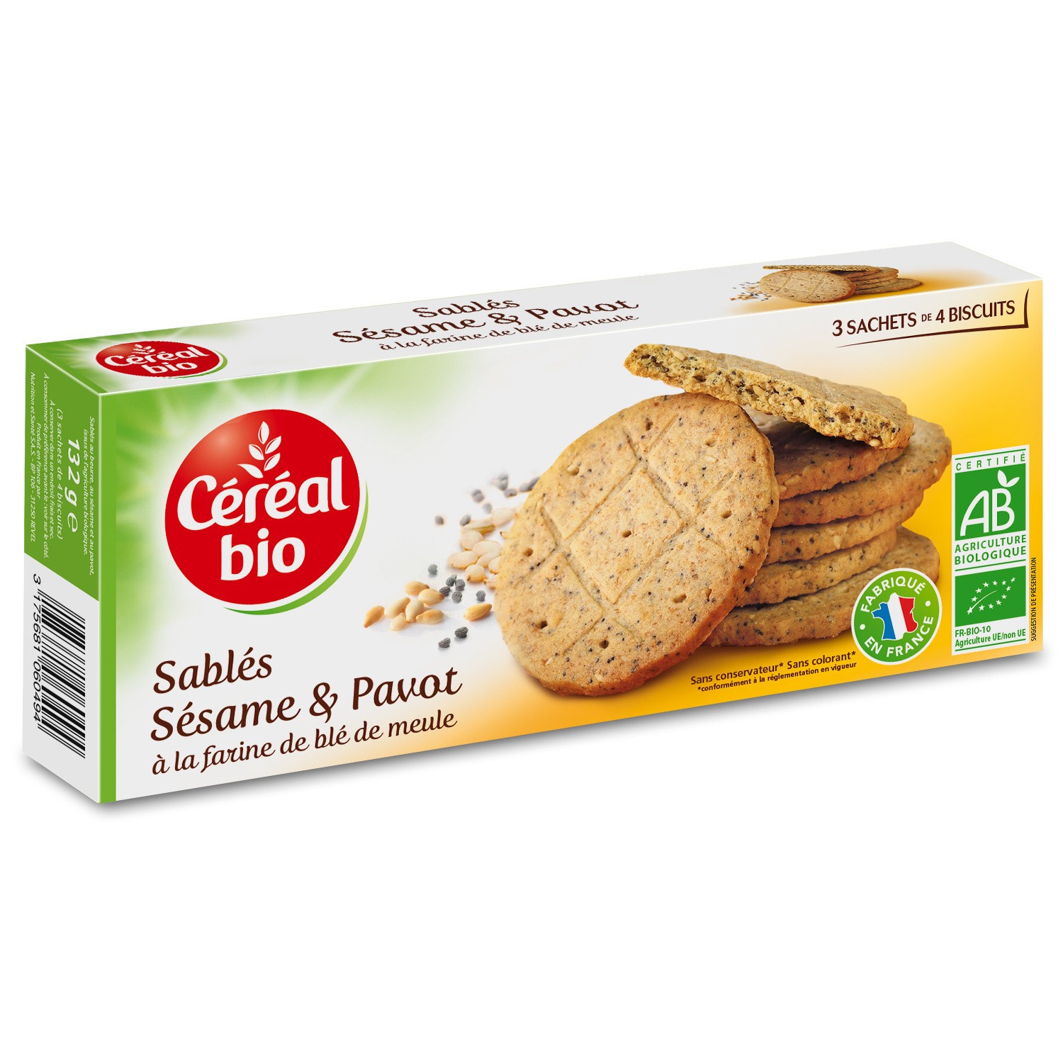 Biscuits sablés sésame/pavot bio CEREAL