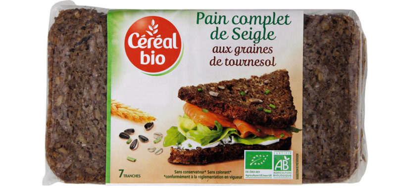 PAIN COMPLET DE SEIGLE AUX GRAINES DE TOURNESOL...
