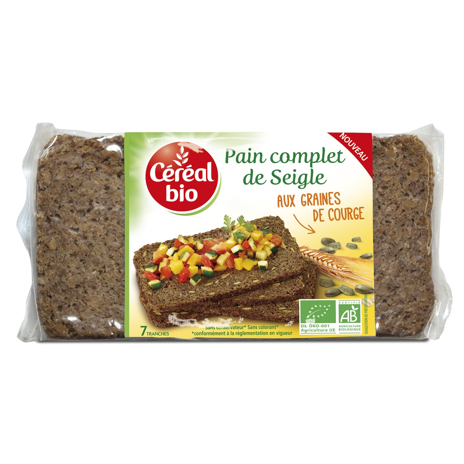 Pain complet de seigle courge bio CEREAL