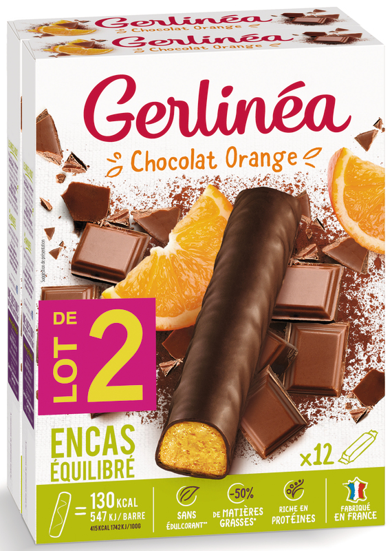 ENCAS ÉQUILIBRÉ CHOCOLAT ORANGE GERLINEA