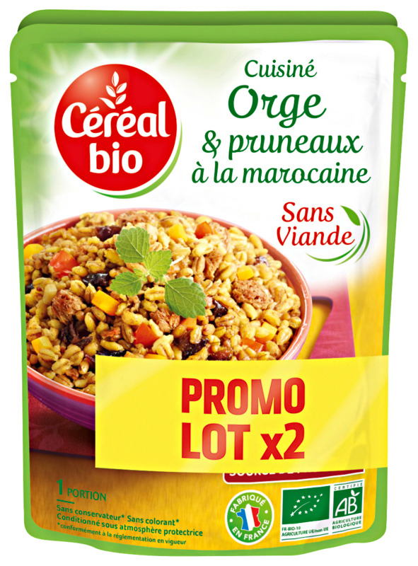 CUISINÉ SANS VIANDE BIO ORGE & PRUNEAUX À LA MA...