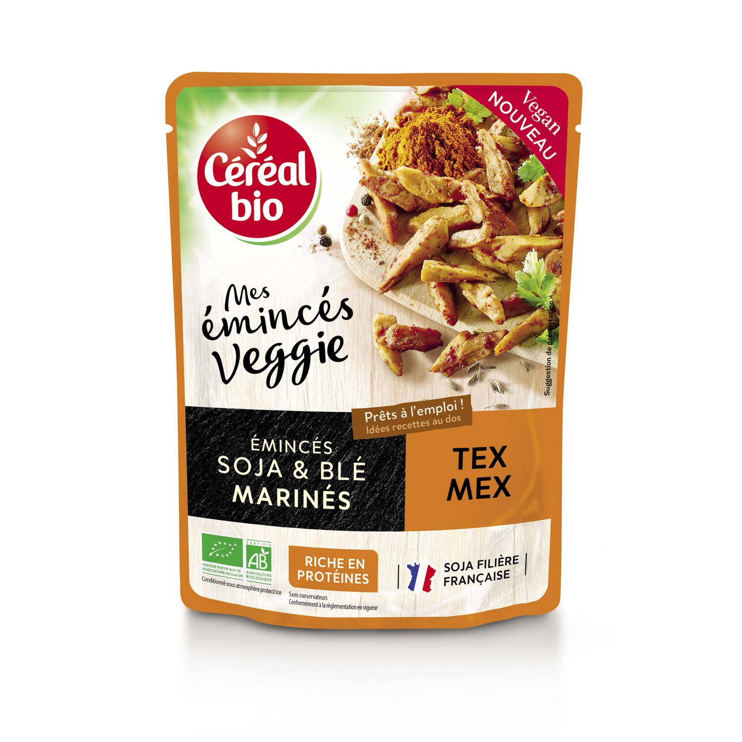 Plat cuisiné émincés veggie tex mex CEREAL BIO