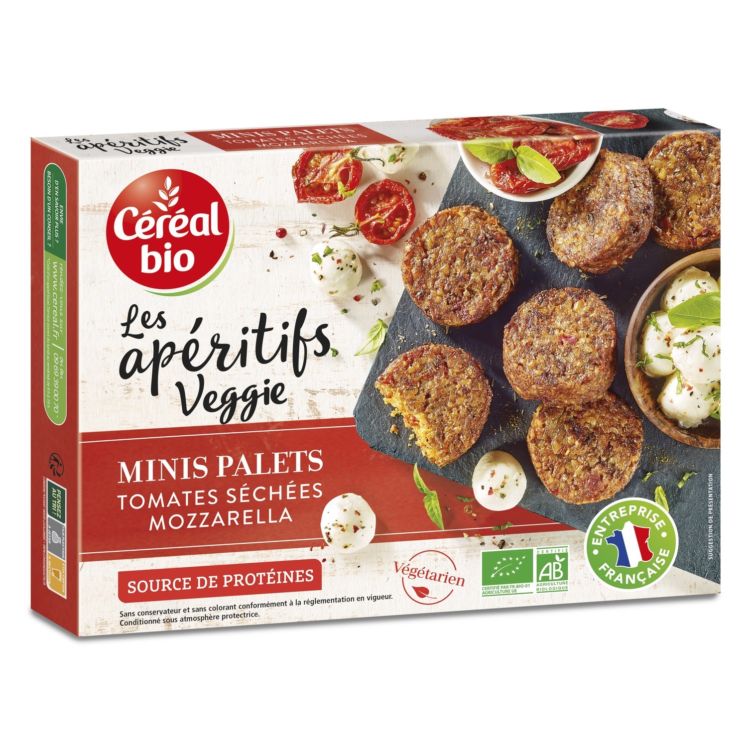 Palet Apéritif veggie tomates mozzarella Bio CE...