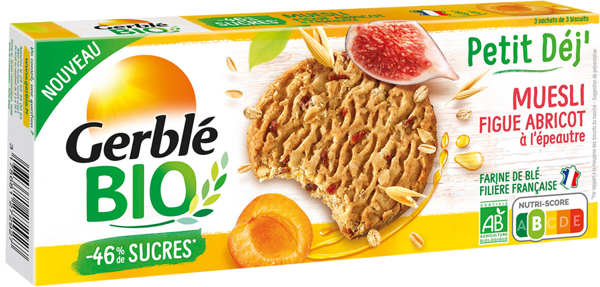 GERBLÉ BISCUITS PETIT DEJ' BIO code EAN 3175681272927 