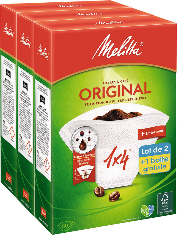 80 FILTRES 1X4 - 2+ 1 OFFERT MELITTA