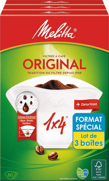 melitta FILTRE 1x4 ORIGINAL code EAN 3176070200125 