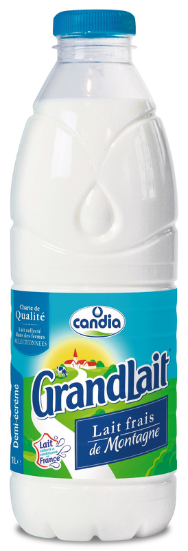 LAIT FRAIS PASTEURISÉ DEMI-ÉCRÉMÉ Candia