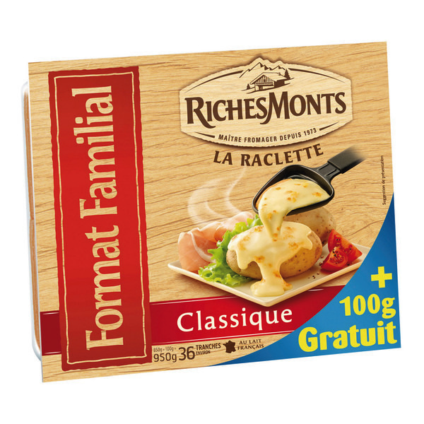 richesmonts La Raclette Classique en tranches code EAN 3176584514091 