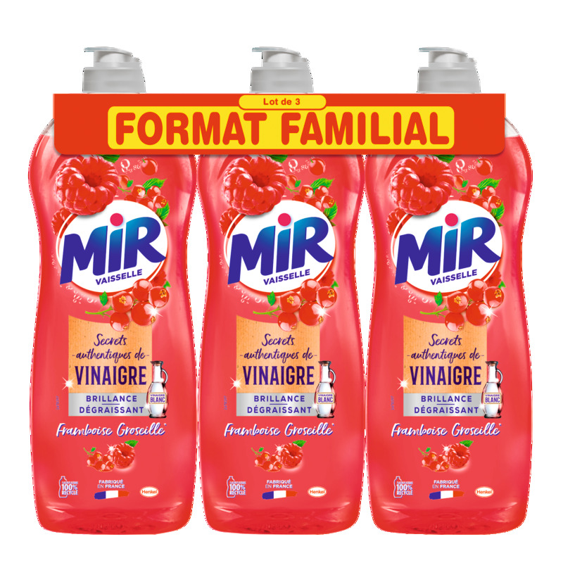 LIQUIDE VAISSELLE SECRETS DE VINAIGRE FRAMBOISE...