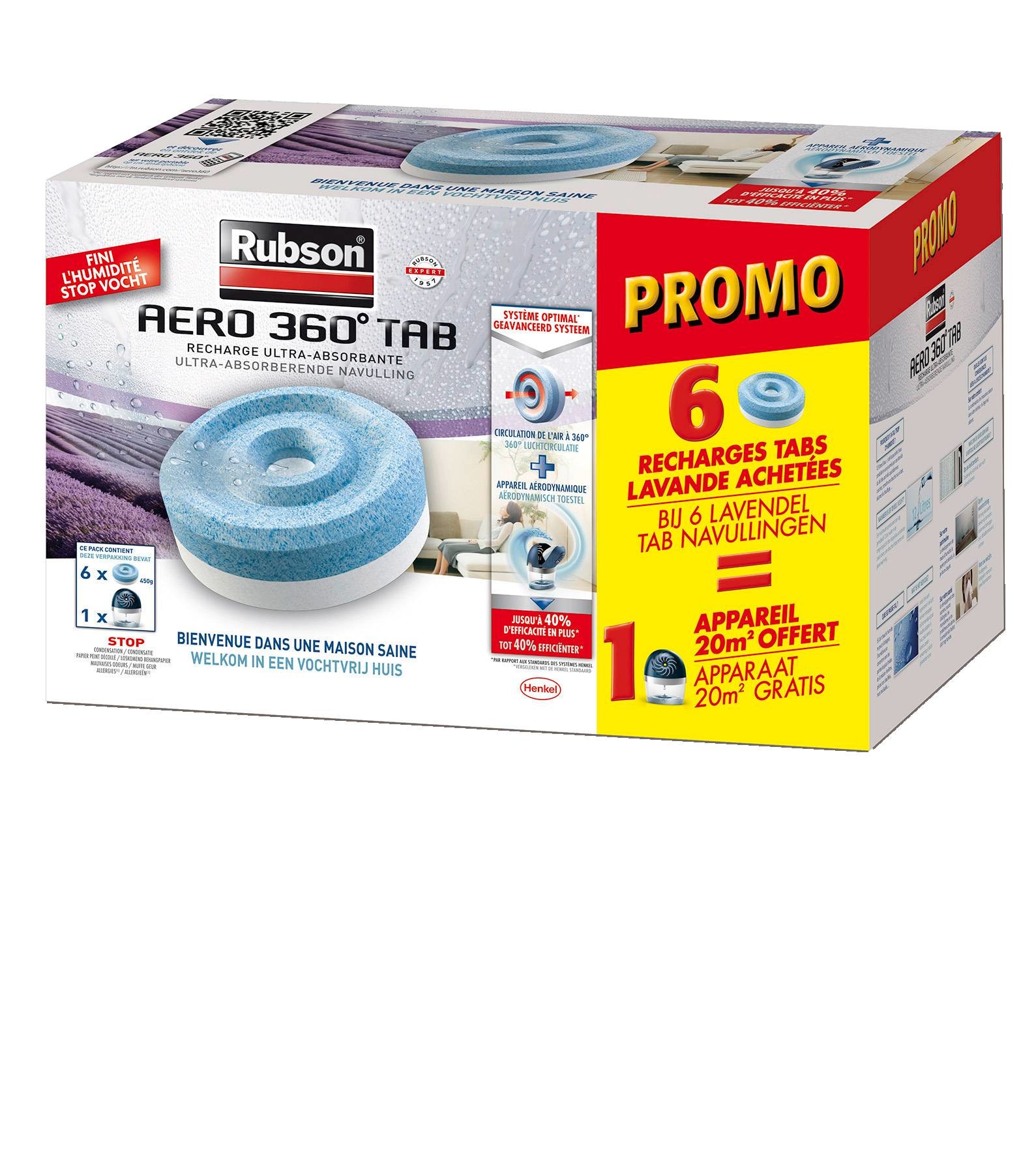 PACKS de 6 recharges Tabs 
senteur lavande 
+ 1...