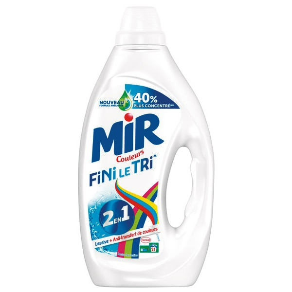 LESSIVE LIQUIDE 2 EN 1 FINI LE TRI MIR COULEURS