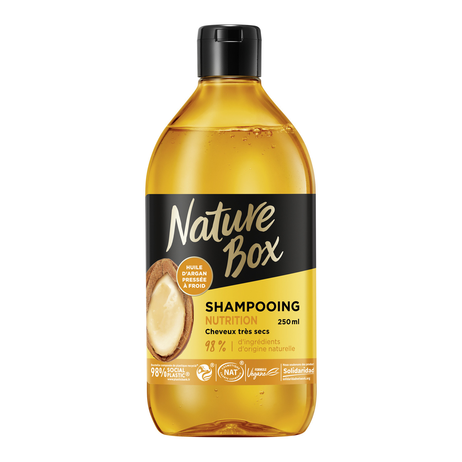 Shampoing nutrition cheveux sec argan NATURE BOX