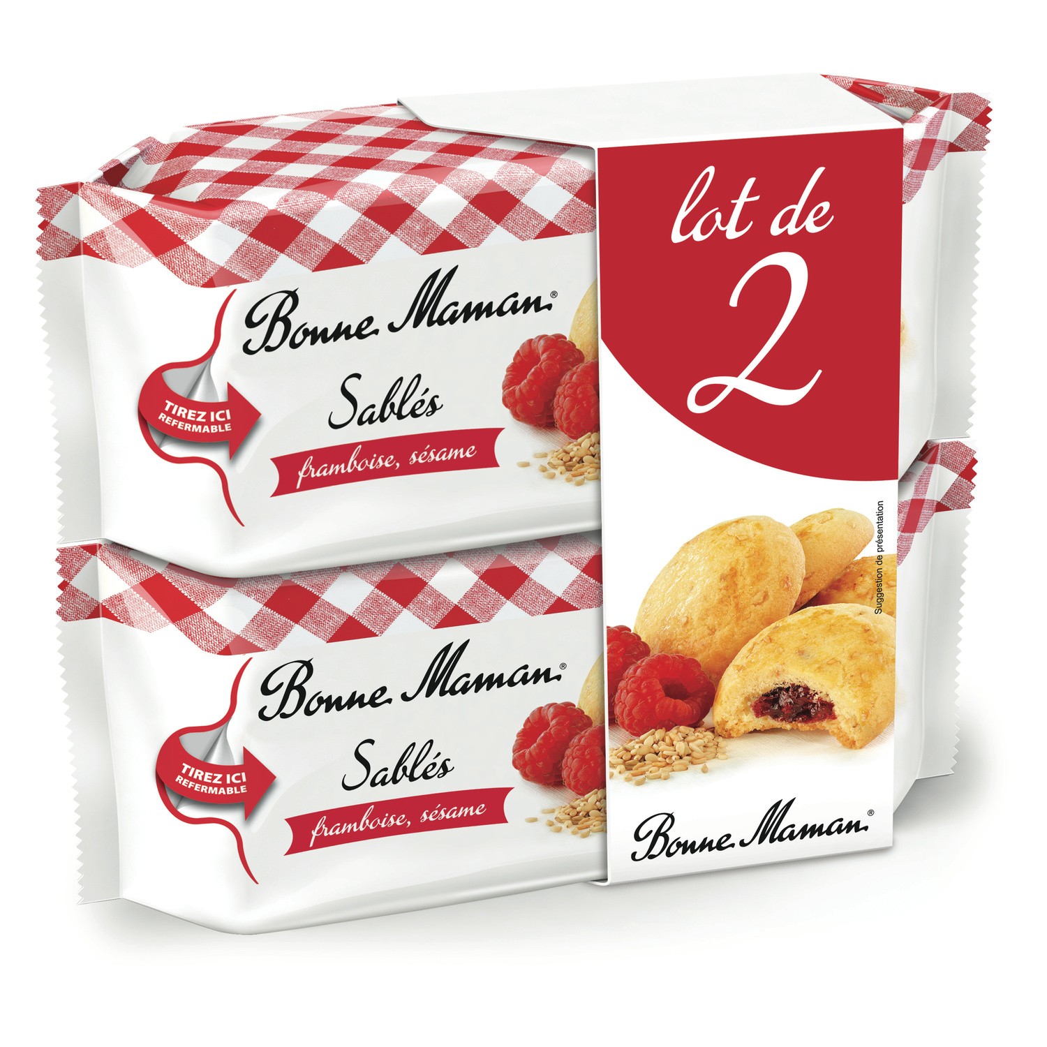 Biscuits sablés framboise BONNE MAMMAN