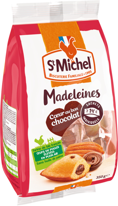 MADELEINES CŒUR AU BON CHOCOLAT Saint-michel