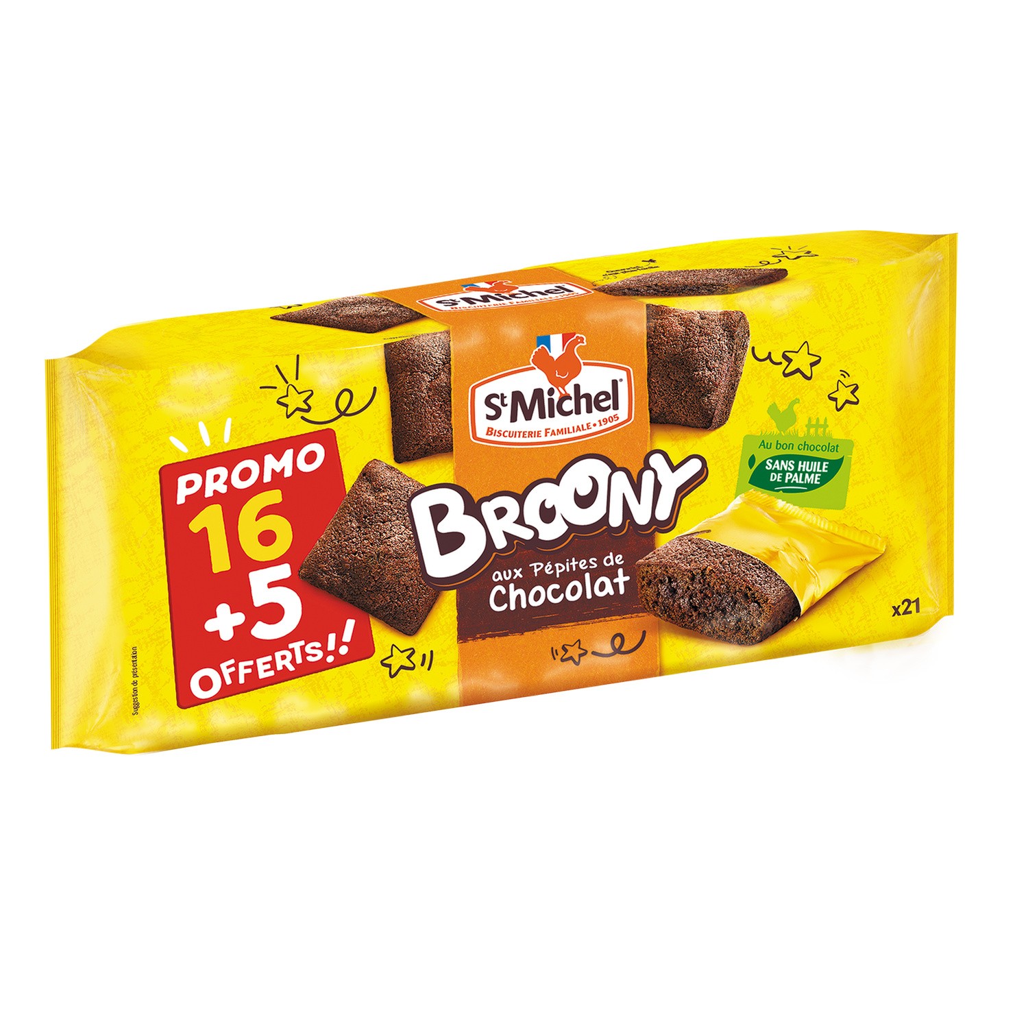 Gâteau brownie pépites chocolat ST MICHEL