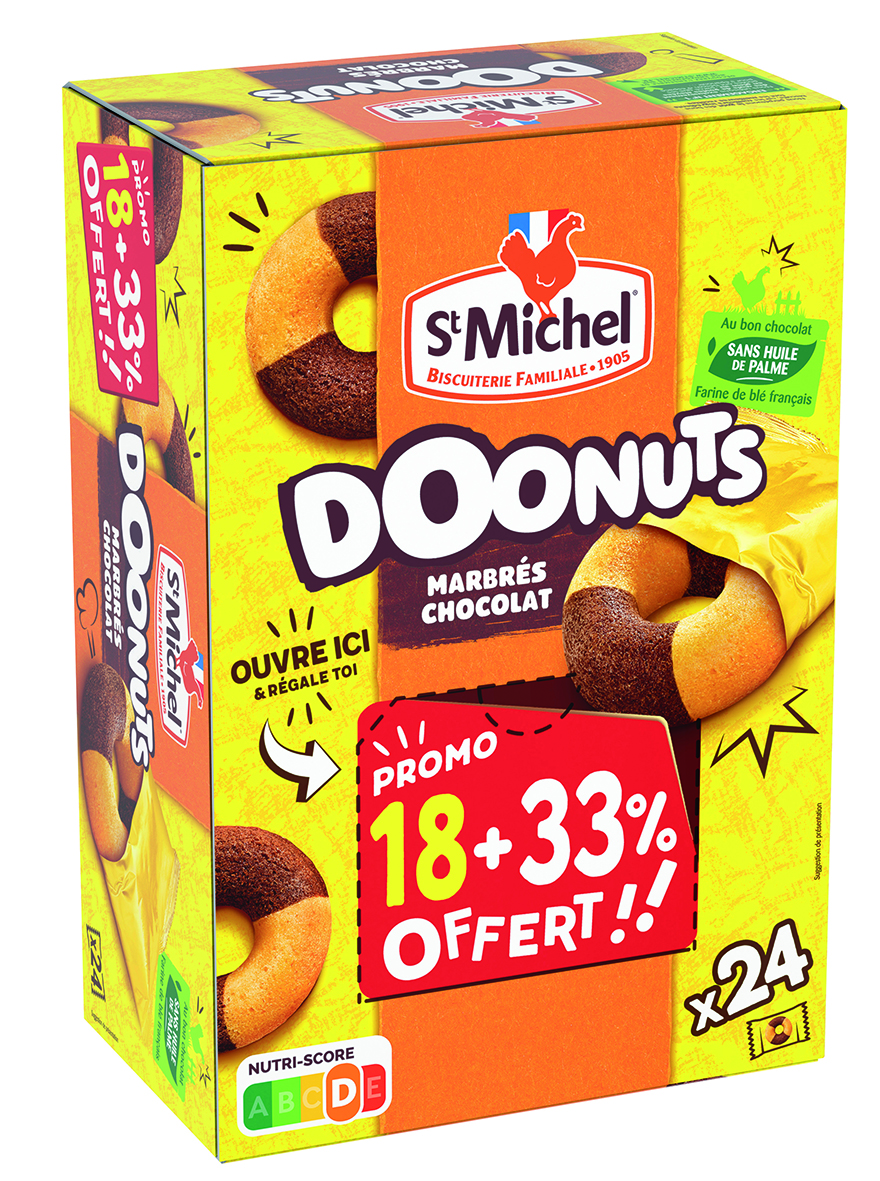 ST MICHEL DOONUTS MARBRÉS CHOCOLAT code EAN 3178530422429 