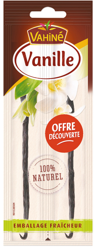 2 GOUSSES DE VANILLE 100% NATUREL Vahiné