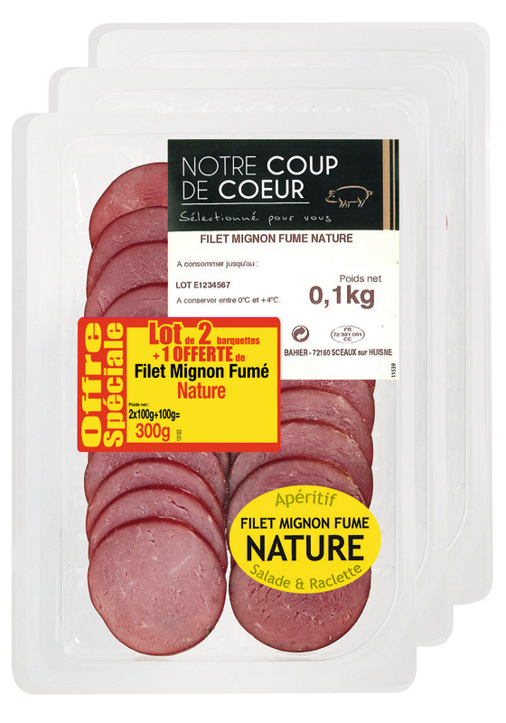 FE LOT 3 FILET MIGNON FUME TRANCHE 100GR BAHIER
