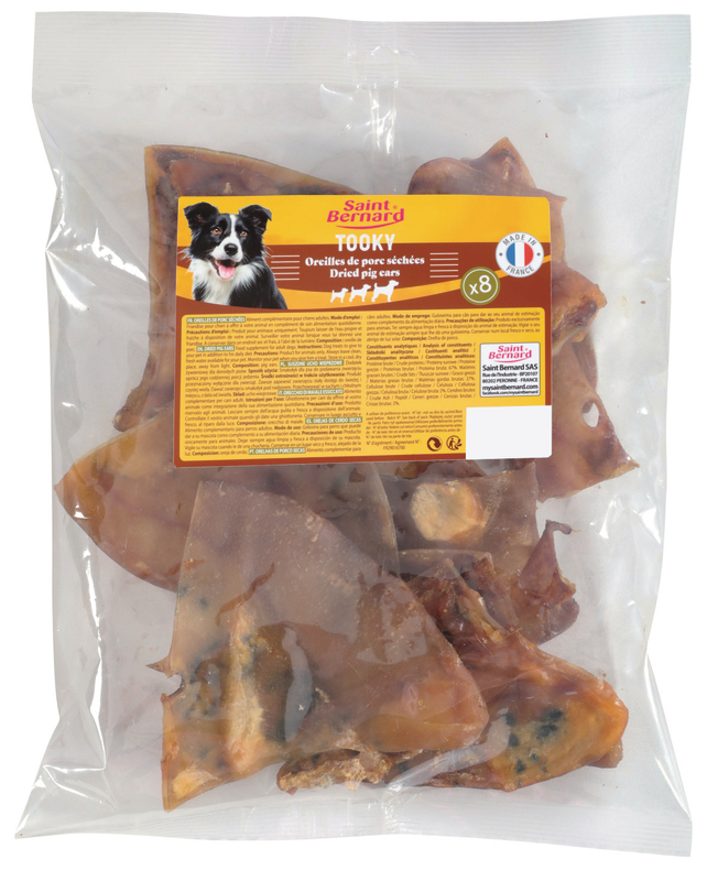 OREILLES DE PORC SÉCHÉES POUR CHIEN SAINT BERNARD