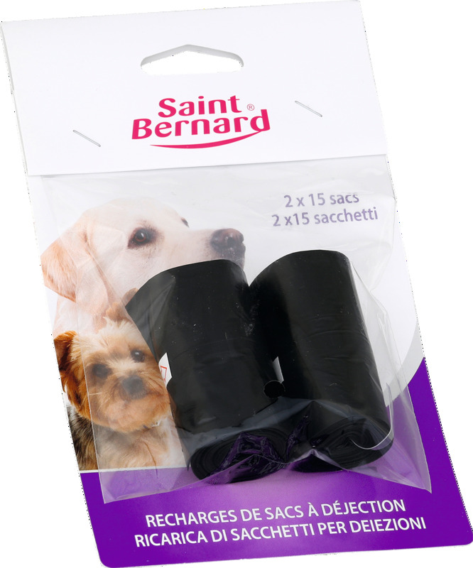 SAINT BERNARD 2 RECHARGES DE 15 SACS À DÉJECTION SAINT BERNARD code EAN 3180194402013 