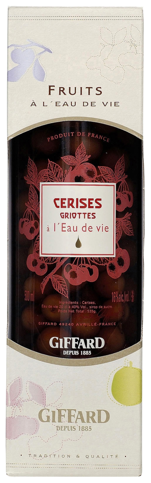 Bocal de cerises griottes à l'eau de vie Giffard 3180290051184 Giffard Bocal de cerises griottes à l'eau de vie Giffard 3180290051184 Giffard