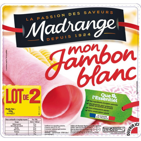 madrange MON JAMBON BLANC MADRANGE code EAN 3180940080007 