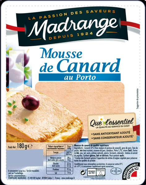 MOUSSE DE CANARD AU PORTO* OU TERRINE DE CAMPAG...