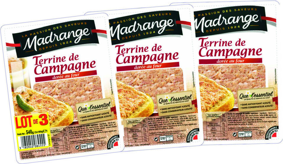  TERRINE DE CAMPAGNE “MADRANGE” code EAN 3180940084548 
