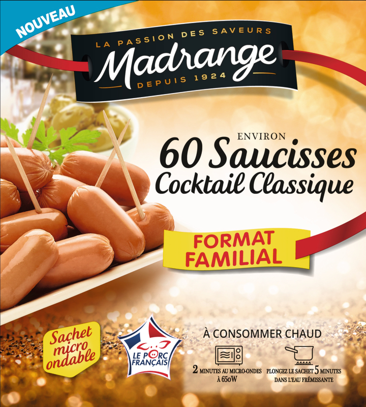60 SAUCISSES COCKTAIL CLASSIQUE madrange