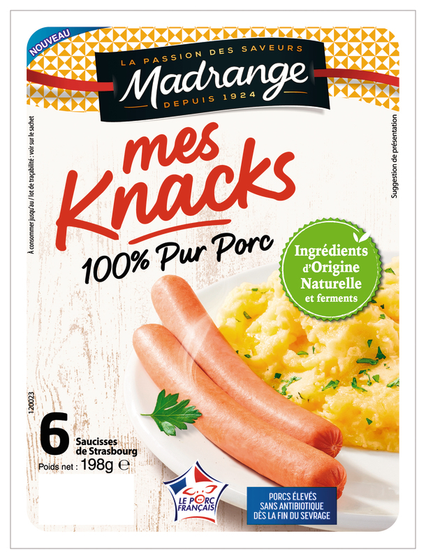 MES KNACKS 100% PUR PORC madrange