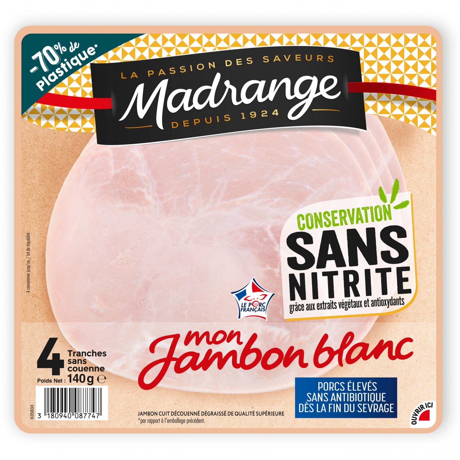 MADRANGE Jambon blanc  MADRANGE code EAN 3180940087747 