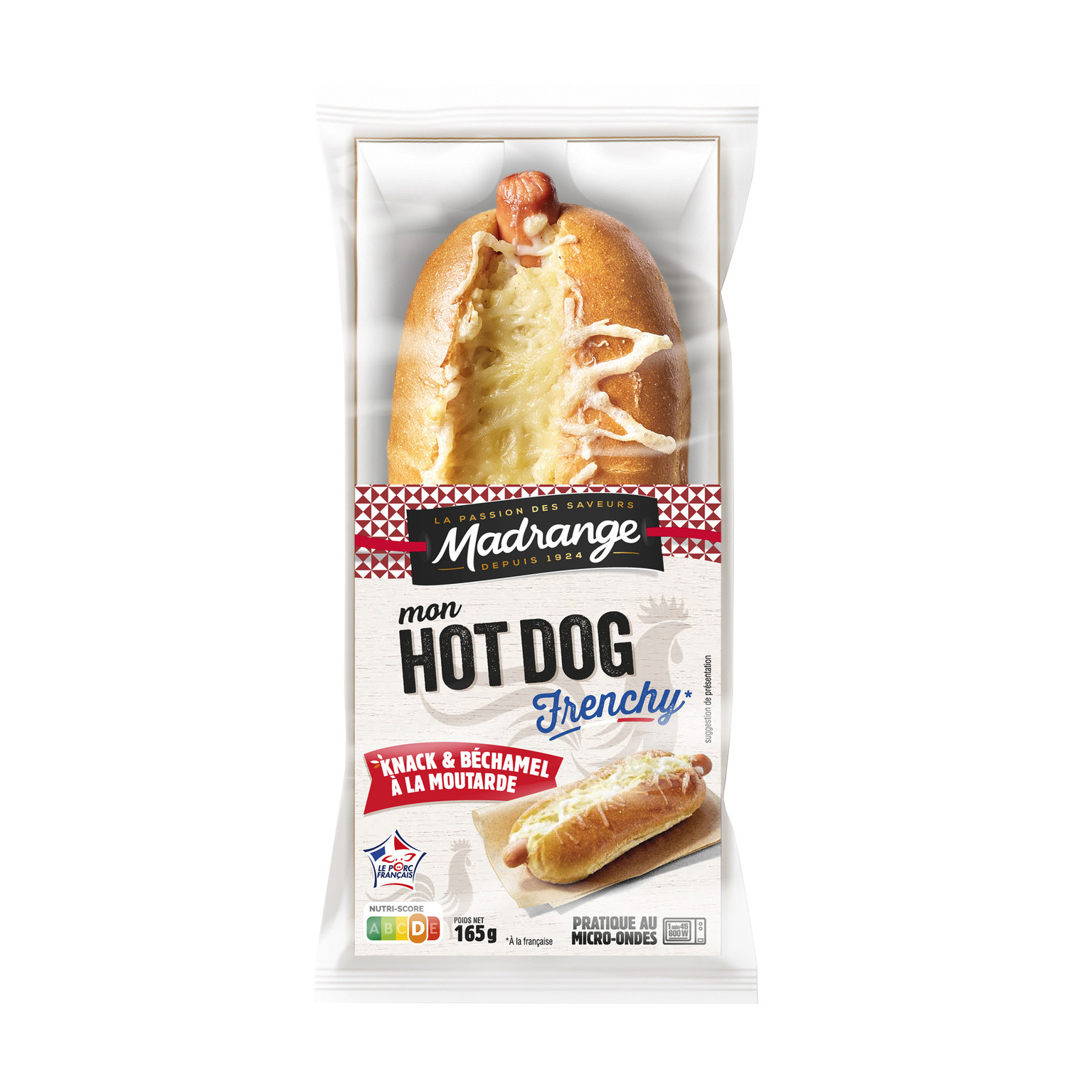 Hot dog knack et béchamel à la moutarde MADRANGE