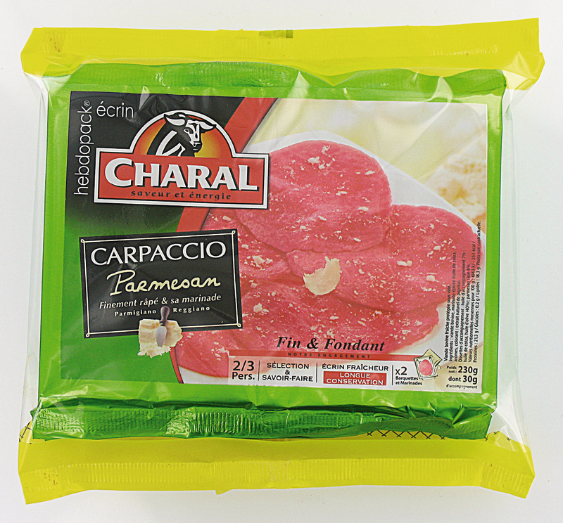 VIANDE BOVINE : CARPACCIO AU PARMESAN LOT X2 Charal 3181232180566 Charal VIANDE BOVINE : CARPACCIO AU PARMESAN LOT X2 Charal 3181232180566 Charal
