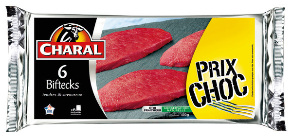 BIFTECKS*** OU TENDRE DE BŒUF CHARAL 3181232201650 BIFTECKS*** OU TENDRE DE BŒUF CHARAL 3181232201650