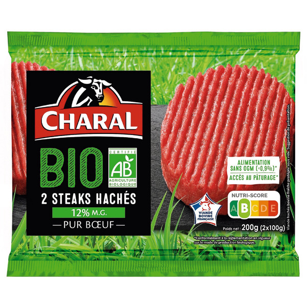 VIANDE BOVINE : STEAK HACHE 5 % MAT. GR 2X100 G...