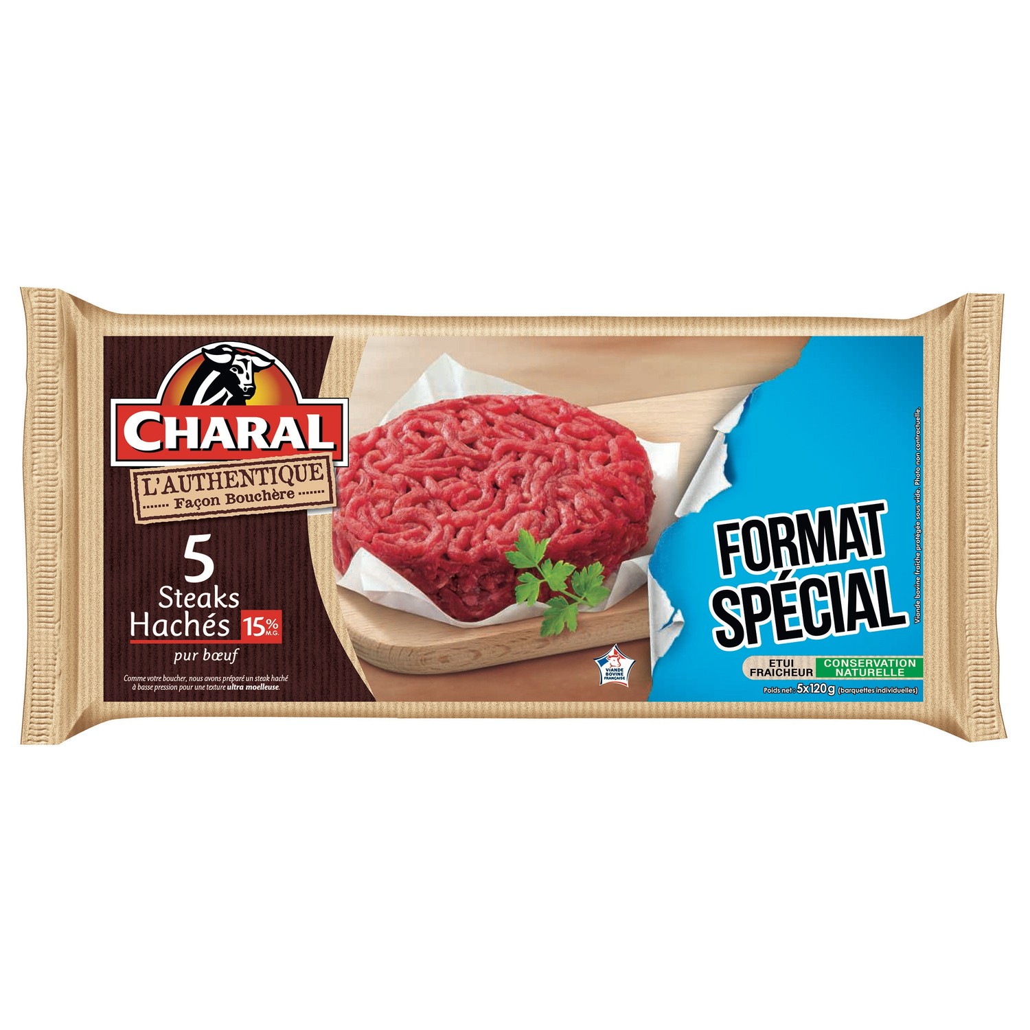 Steaks hachés pur bœuf 15% MG CHARAL