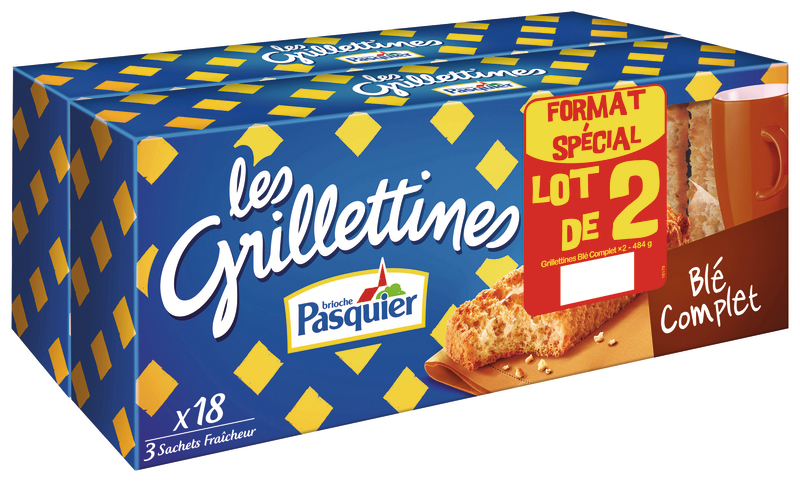 Pasquier GRILLETTINES BLÉ COMPLET Pasquier code EAN 3182180000647 