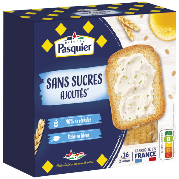  Biscottes Sans Sucres Ajoutés Pasquier  code EAN 3182180002009 