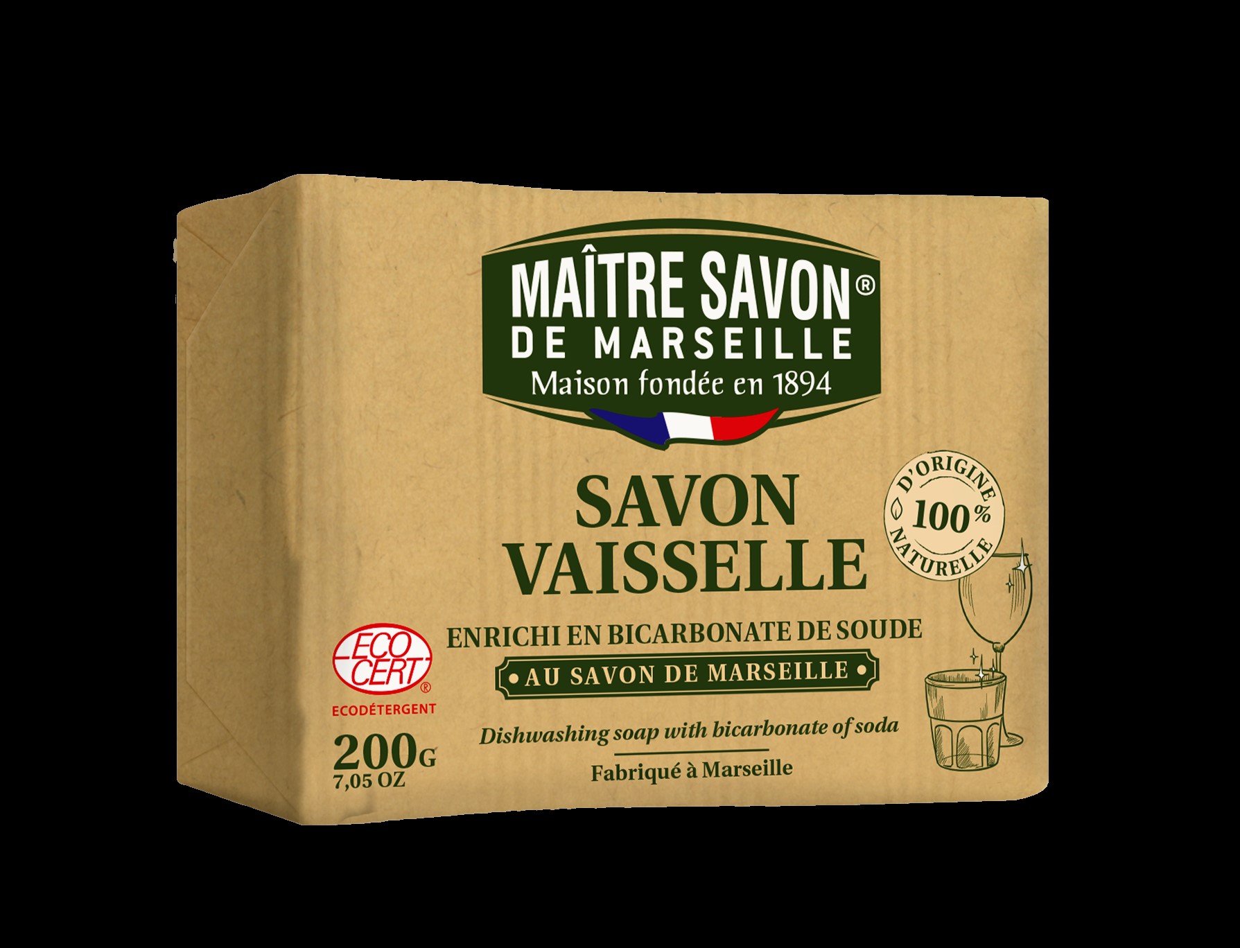 MAITRE SAVON SAVON VAISSELLE AU BICARBONATE DE SOUDE code EAN 3182611232562 