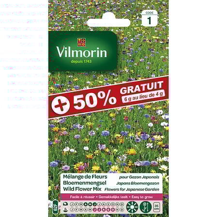 Sachet graines Mélange de fleurs pour Gazon Jap...