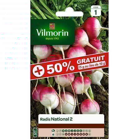Sachet graines Radis national 2 +50% GRATUIT