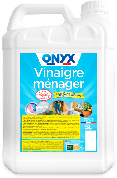 ONYX VINAIGRE MENAGER PARFUM CITRON 5L 
 code EAN 3183940509424 