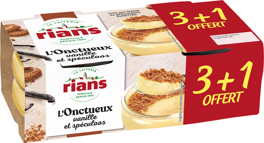 DESSERT l'ONCTUEUX, vanille et spéculoos