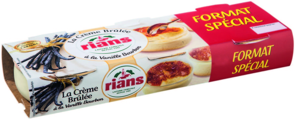  LA CRÈME BRÛLÉE À LA VANILLE BOURBON FORMAT SPÉCIAL “RIANS” code EAN 3184670009222 
