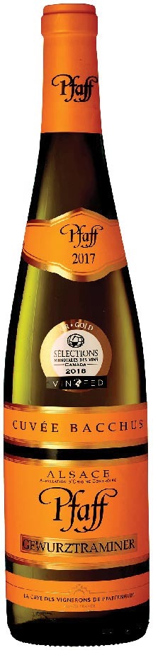  AOP(1) ALSACE GEWURZTRAMINER PFAFF “CUVÉE BACCHUS” 2017. code EAN 3185130085961 