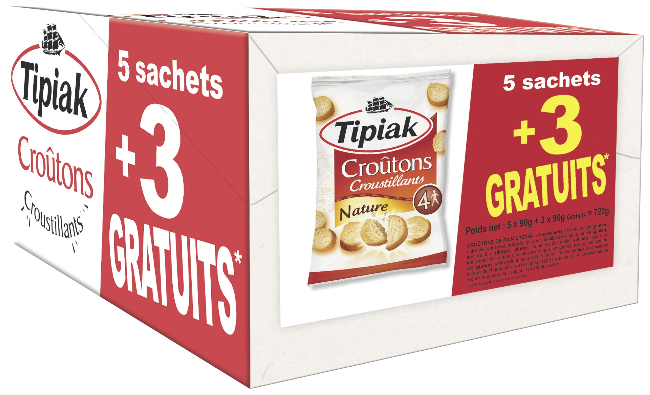 Croûtons croustillants nature Tipiak